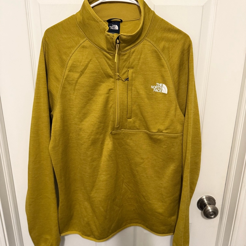 The North Face Canyonland 2 Fleece Pullover Shirt 1/2 Zip NWOT Sz M Yellow Gold